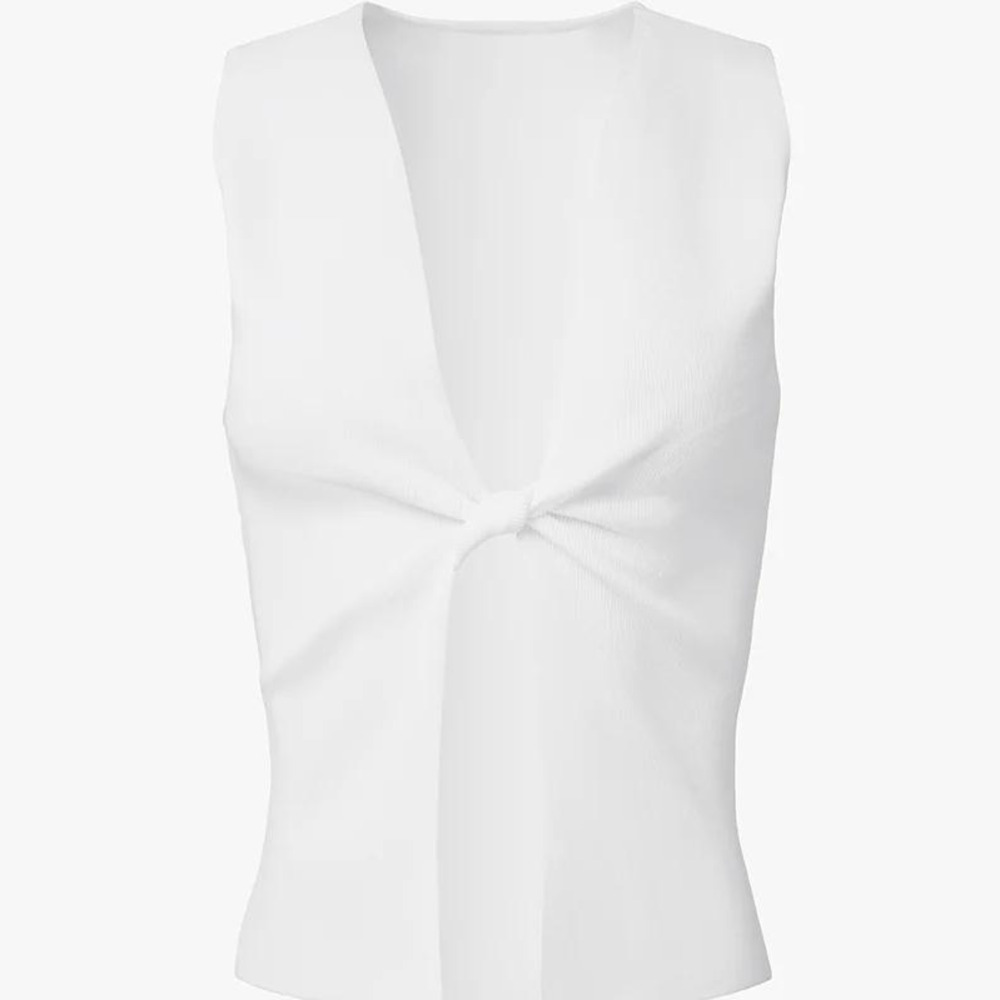 Weworewhat, User: testoutset@gmail.com Twist Front Flyaway Tank in White